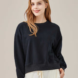 Two Soft Crew Neck Sweatshirt - Black