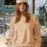 Two Soft Crew Neck Sweatshirt - Latte