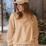 Two Soft Crew Neck Sweatshirt - Latte