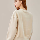 Two Soft Crew Neck Sweatshirt - Latte