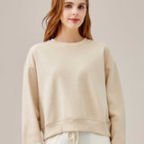 Two Soft Crew Neck Sweatshirt - Latte