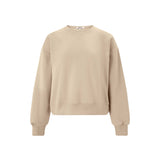 Two Soft Crew Neck Sweatshirt - Latte