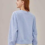 Two Soft Crew Neck Sweatshirt - Light Blue