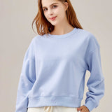 Two Soft Crew Neck Sweatshirt - Light Blue