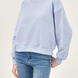 Two Soft Crew Neck Sweatshirt - Light Blue