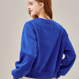 Two Soft Crew Neck Sweatshirt - Royal Blue