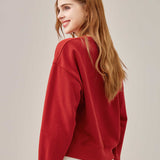 Two Soft Crew Neck Sweatshirt - Maroon