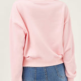 Two Soft Crew Neck Sweatshirt - Pink