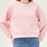 Two Soft Crew Neck Sweatshirt - Pink