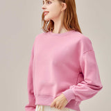 Two Soft Crew Neck Sweatshirt - Purple Pink