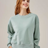 Two Soft Crew Neck Sweatshirt - Sea Green