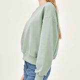 Two Soft Crew Neck Sweatshirt - Sea Green