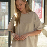 The Effortless Snow Washed Tee - Beige