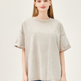 The Effortless Snow Washed Tee - Beige