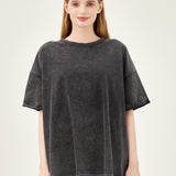 The Effortless Snow Washed Tee - Black