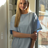 The Effortless Snow Washed Tee - Blue