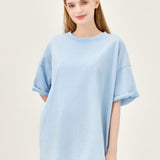 The Effortless Snow Washed Tee - Blue