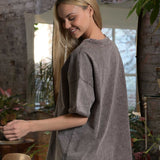 The Effortless Snow Washed Tee - Brown