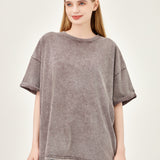The Effortless Snow Washed Tee - Brown