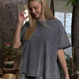 The Effortless Snow Washed Tee - Dark Grey