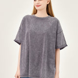 The Effortless Snow Washed Tee - Dark Grey
