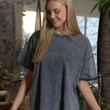 The Effortless Snow Washed Tee - Denim