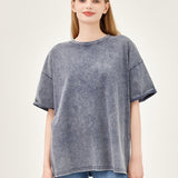 The Effortless Snow Washed Tee - Denim