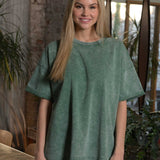 The Effortless Snow Washed Tee - Green