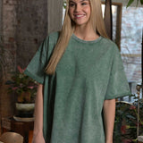 The Effortless Snow Washed Tee - Green