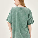 The Effortless Snow Washed Tee - Green
