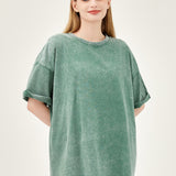 The Effortless Snow Washed Tee - Green