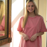 The Effortless Snow Washed Tee - Mauve Pink