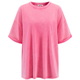 The Effortless Snow Washed Tee - Mauve Pink