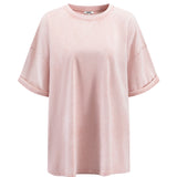 The Effortless Snow Washed Tee - Peach