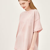 The Effortless Snow Washed Tee - Peach