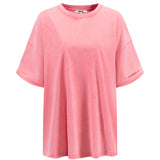 The Effortless Snow Washed Tee - Sachet Pink