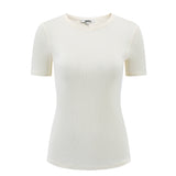 Airy Soft Ribbed Short Sleeve - Ivory