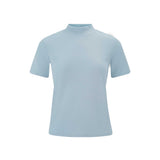 The Lush Touch Mock Neck Top - Blue