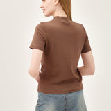 The Lush Touch Mock Neck Top - Mocha