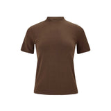 The Lush Touch Mock Neck Top - Mocha