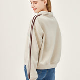 The Easy Zip Pullover - Beige