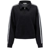 The Easy Zip Pullover - Black