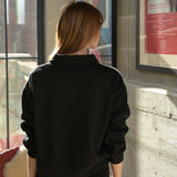 The Easy Zip Pullover - Black