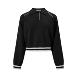 The Ace Polo Sweater - Black White