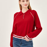 The Ace Polo Sweater - Red White