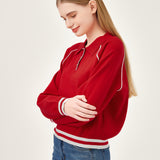 The Ace Polo Sweater - Red White