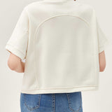 STYBB Slim Short Quarter Zip - Ivory