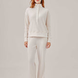 Waffled henley pullover & pants set