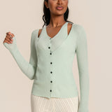 Attached Knit Cami Cardigan