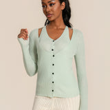 Attached Knit Cami Cardigan